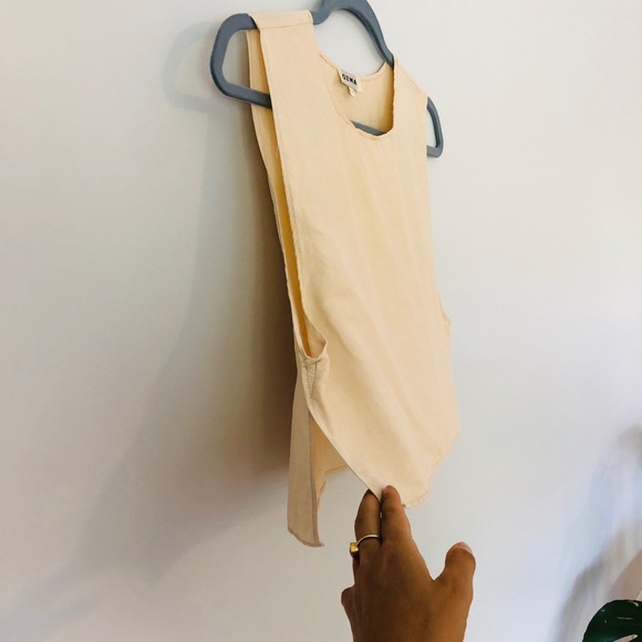 SOLD Ozma of California Apron Tank Silk/Linen - Picture 6 of 8